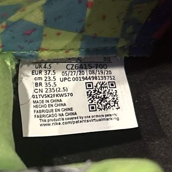 Nike Air Jordan 5 Retro SE Mid What The Size 5 Youth CZ6415-700 Red Yellow Boys - Picture 11 of 12